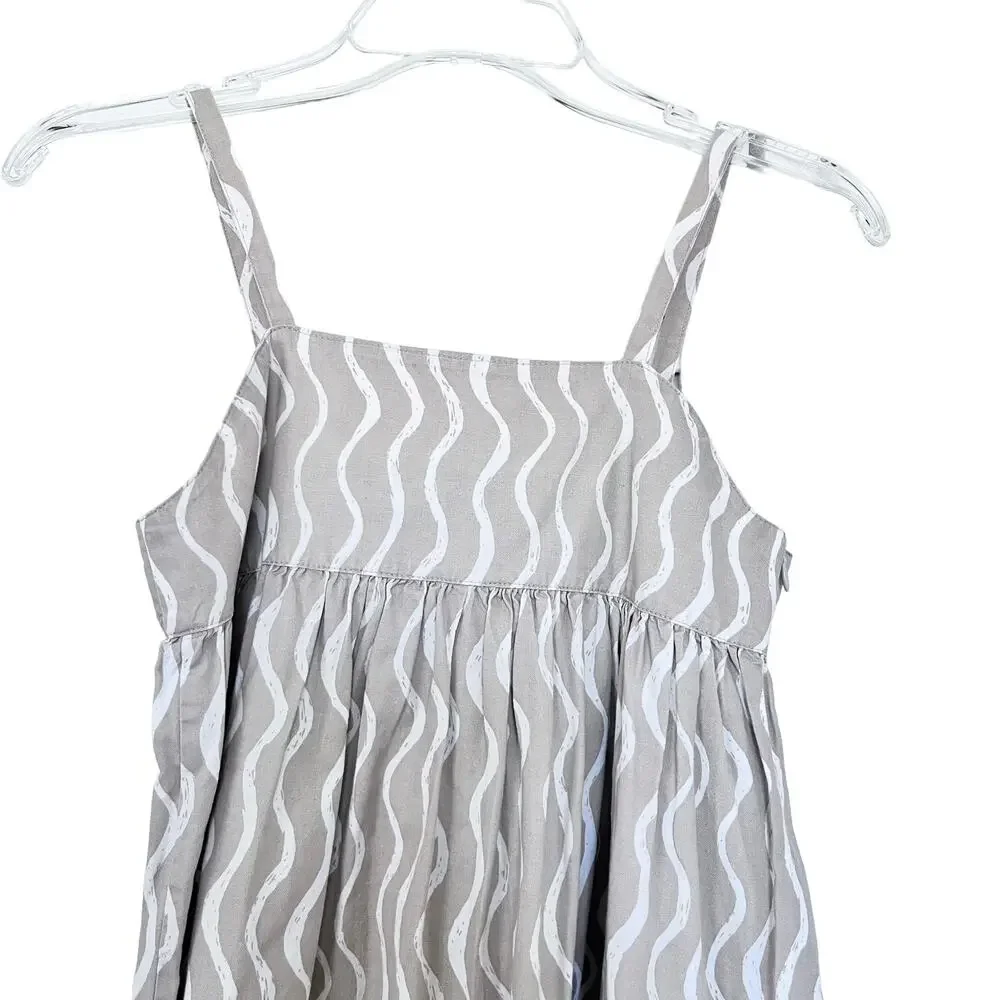 Beau Loves Wiggle Print Organic Cotton Stella Dress in Caramel sz 10/11